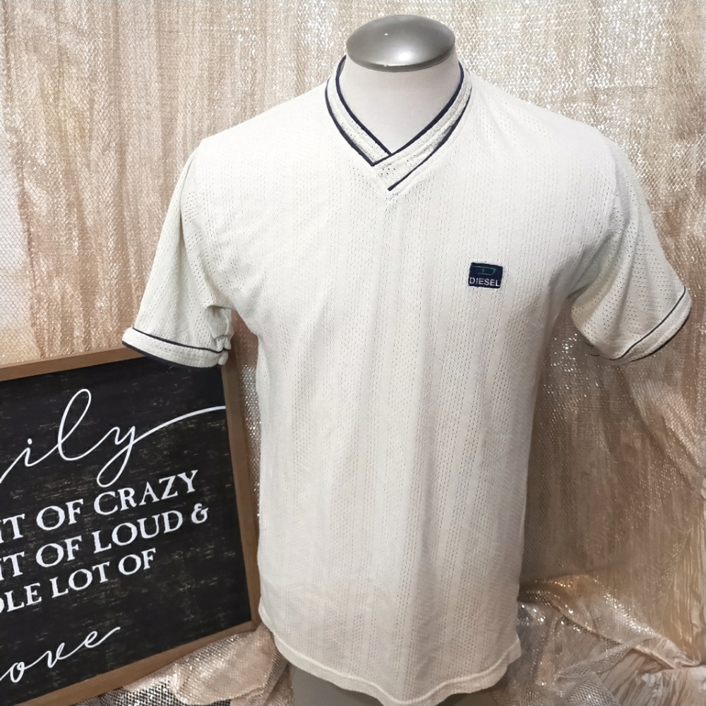 Vintage ARRAY DIESEL Mesh style Vneck T-shirt